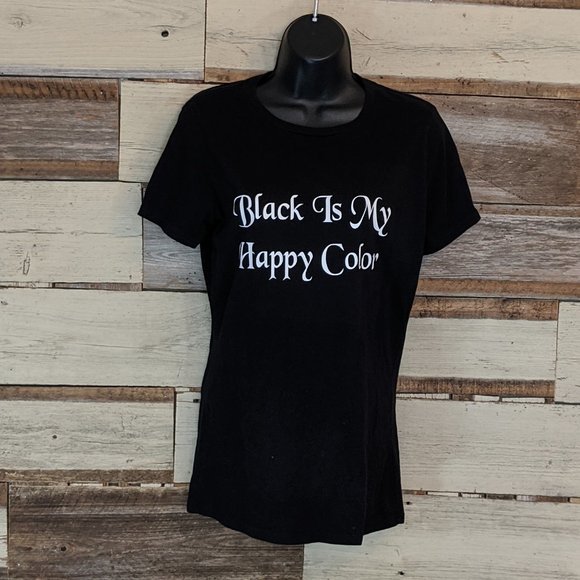Tops - Black Is My Happy Color T Shirt sz s